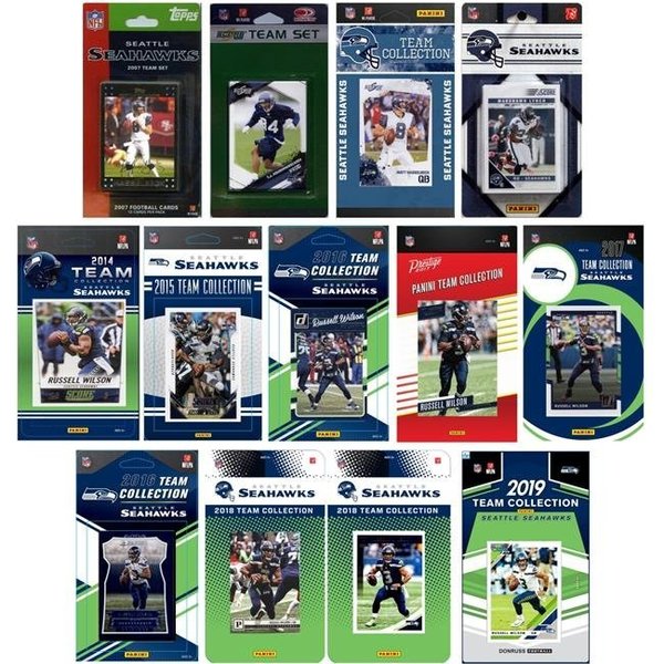 Williams & Son Saw & Supply C&I Collectables SEAHAWKS1319TS NHL Seattle Seahawks 13 Different Licensed Trading Card Team Set SEAHAWKS1319TS